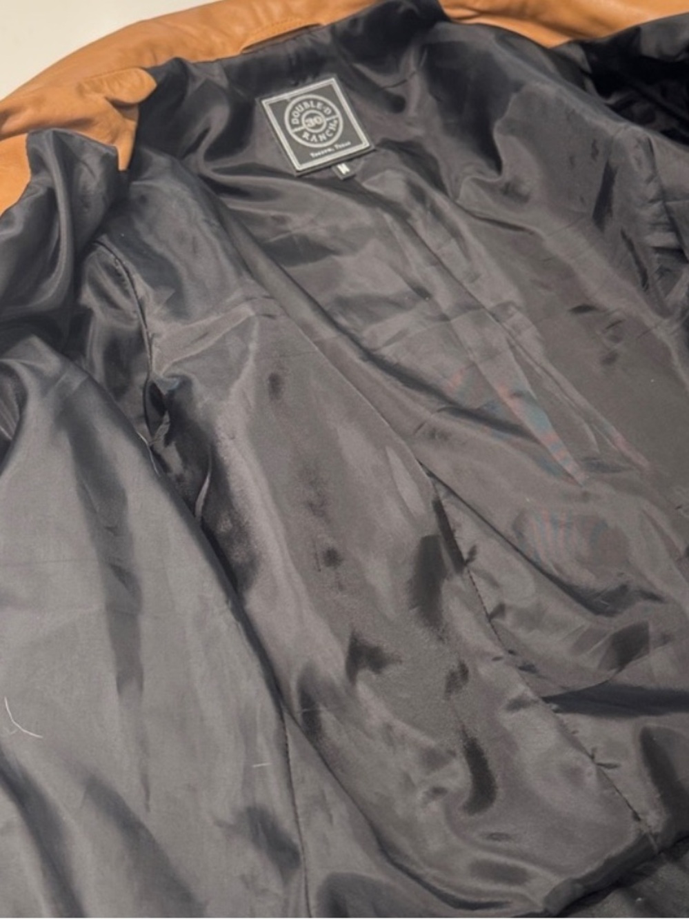 Double D Ranch Running on Empty leather biker jacket embroidered studs RTL $1395 - Picture 7 of 10
